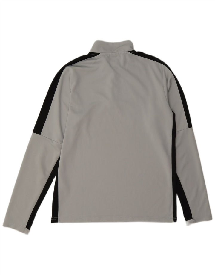 Nike Herre Dri Fit Pullover med lynlås-hals træningsdragt Top Lille grå farveblok