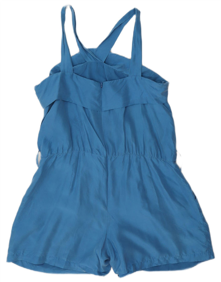 Reiss Dame Playsuit UK 12 Medium Blue Silk