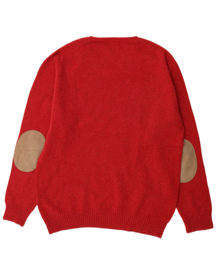 Murphy & Nye Herre V-hals sweater 2XL rød uld