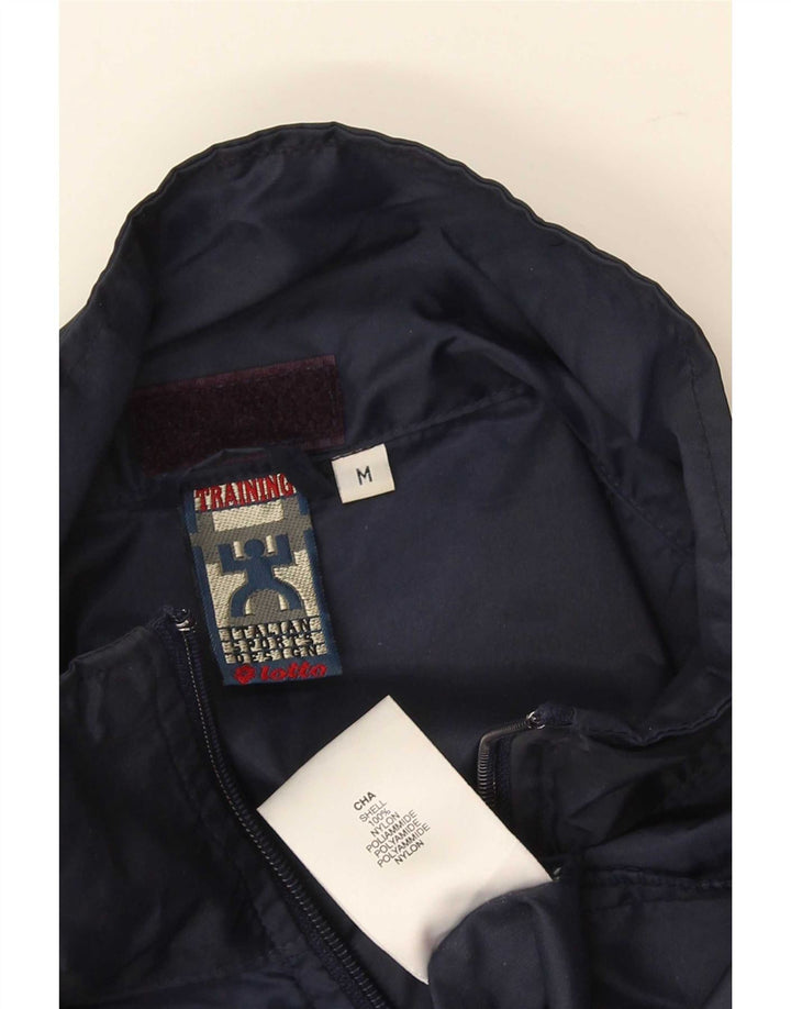 Lotto Regnjakke til mænd UK 38 Medium Navy Blue Colourblock Nylon