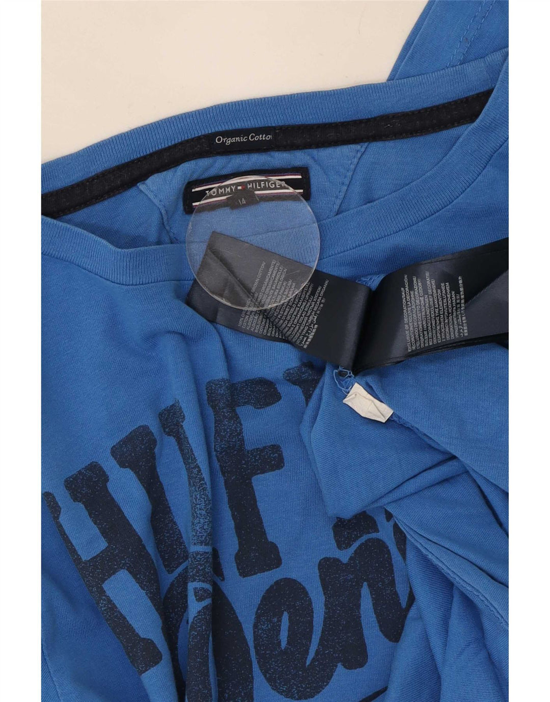 Tommy Hilfiger drenge grafisk top langærmet 13-14 år blå bomuld