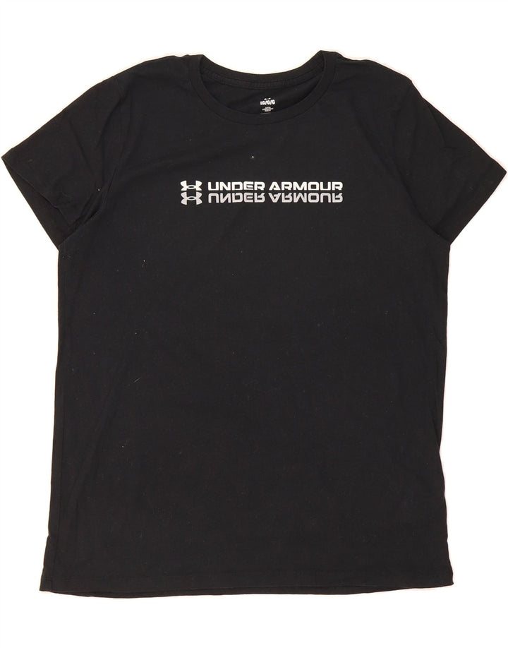 UNDER ARMOUR Mens Graphic T-Shirt Top Large Black Cotton Vintage Under Armour and Second-Hand Under Armour from Messina Hembry 