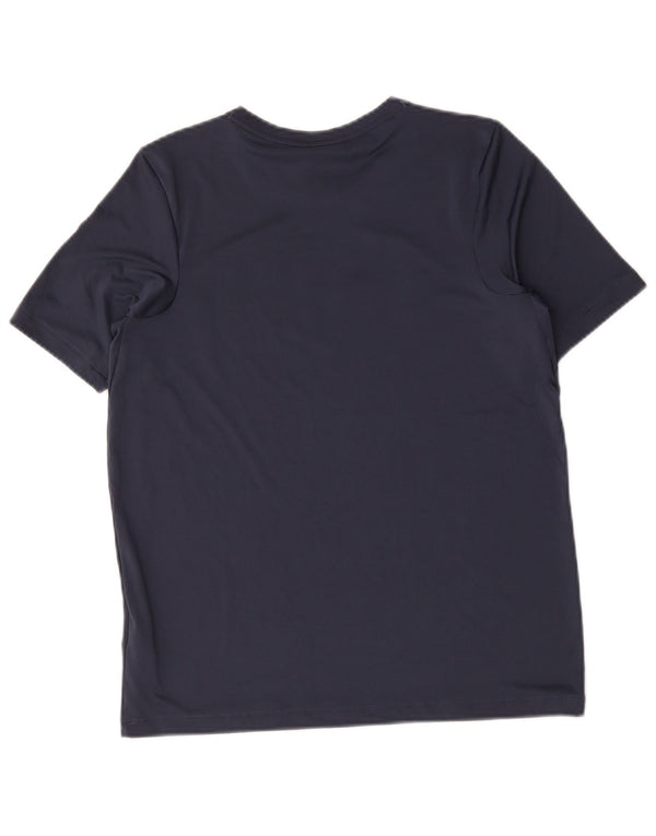 Nike drenge Dri Fit grafisk T-shirt top 13-14 år XL marineblå polyester