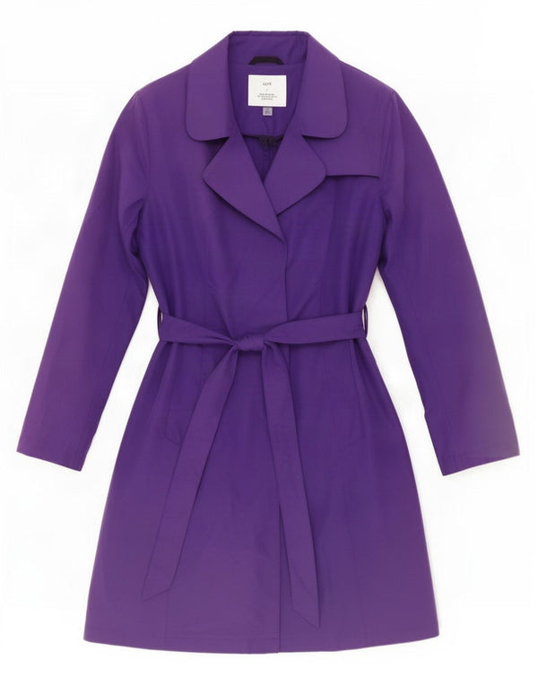 Marks & Spencer Trench Coat til kvinder UK 12 Medium Purple Polyester