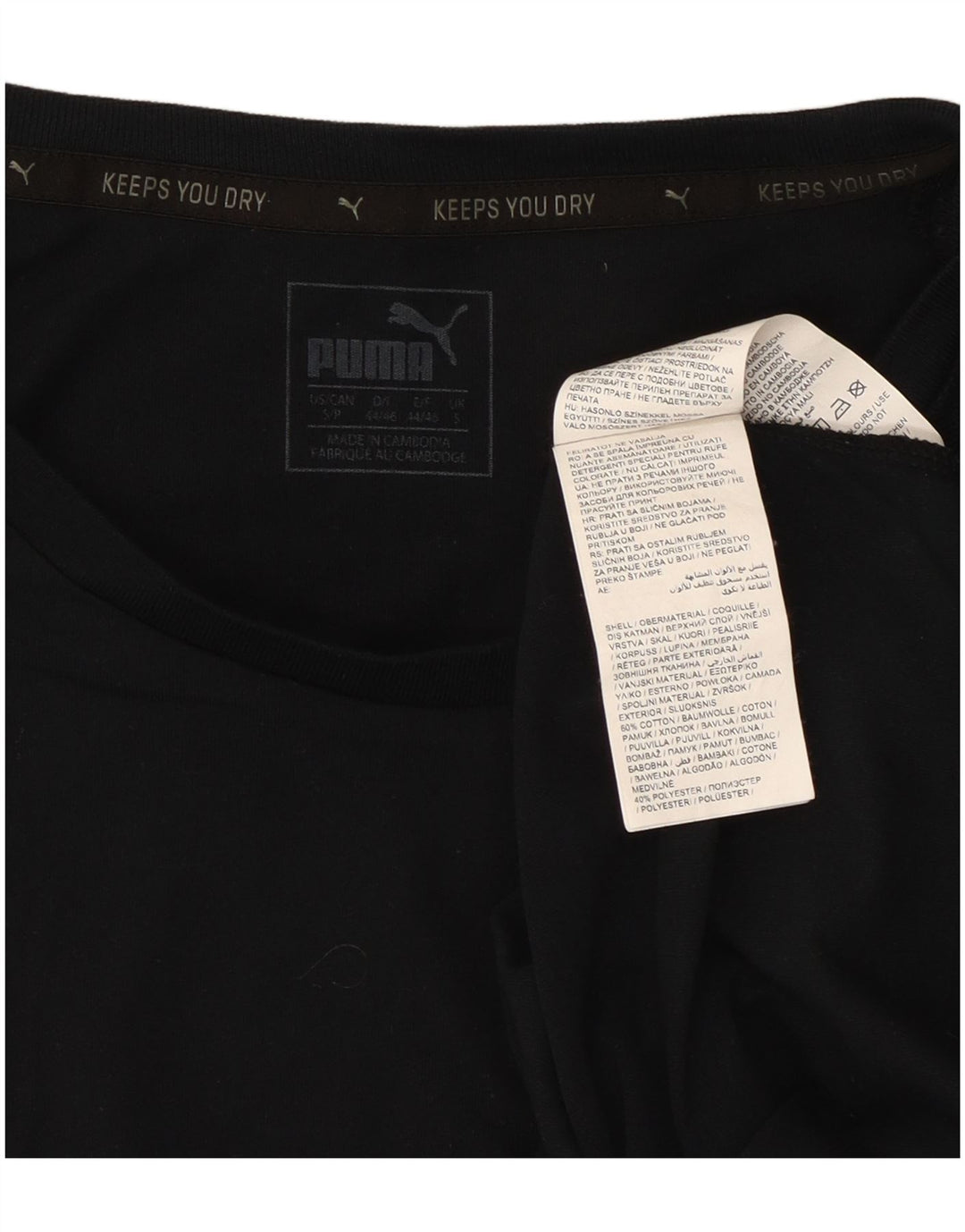Puma herre T-shirt top lille sort bomuld