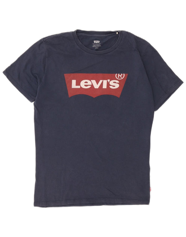 Levi's Herre grafisk T-shirt top lille marineblå