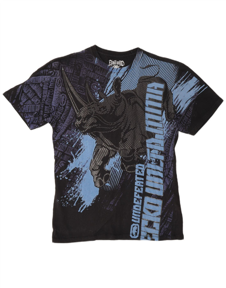 Ecko Unltd Herre Grafisk T-Shirt Top Stor Sort Bomuld