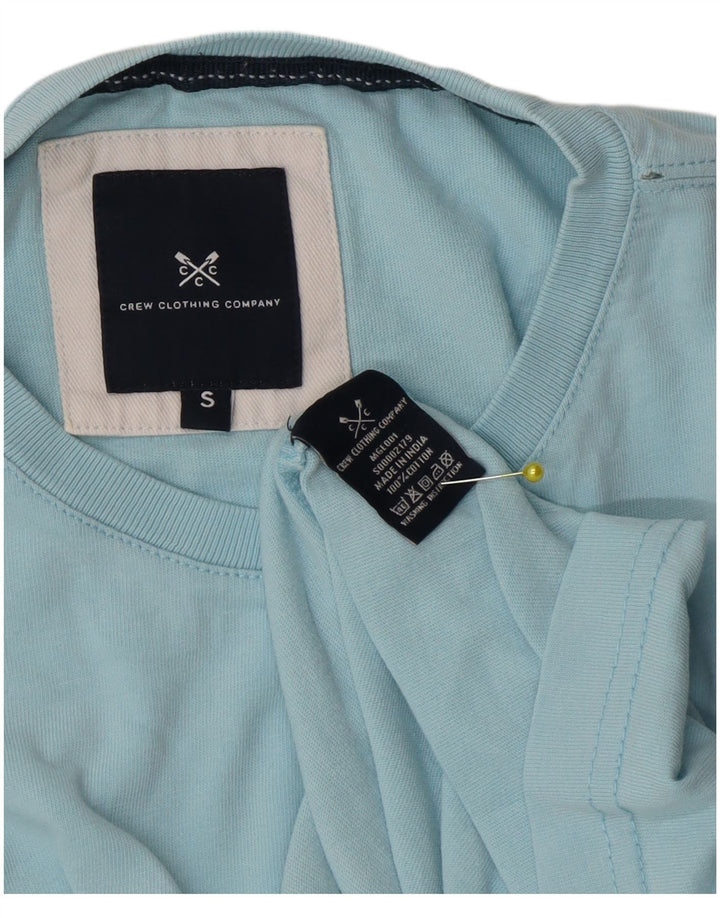 Crew Clothing Herre T-Shirt Top Lille Blå Bomuld