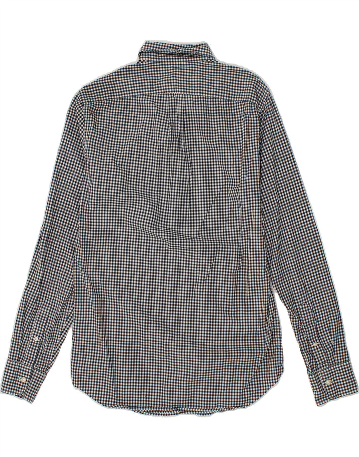J. CREW Mens Slim Shirt Small Navy Blue Gingham Cotton Vintage J. Crew and Second-Hand J. Crew from Messina Hembry 