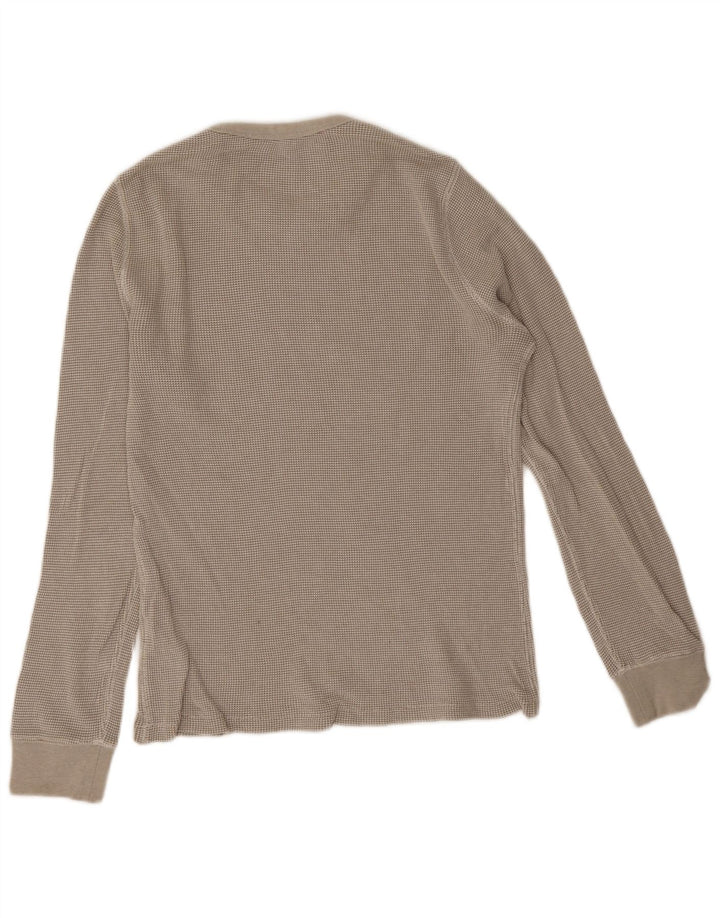 Marks & Spencer Herre Top Langærmet Medium Beige Bomuld