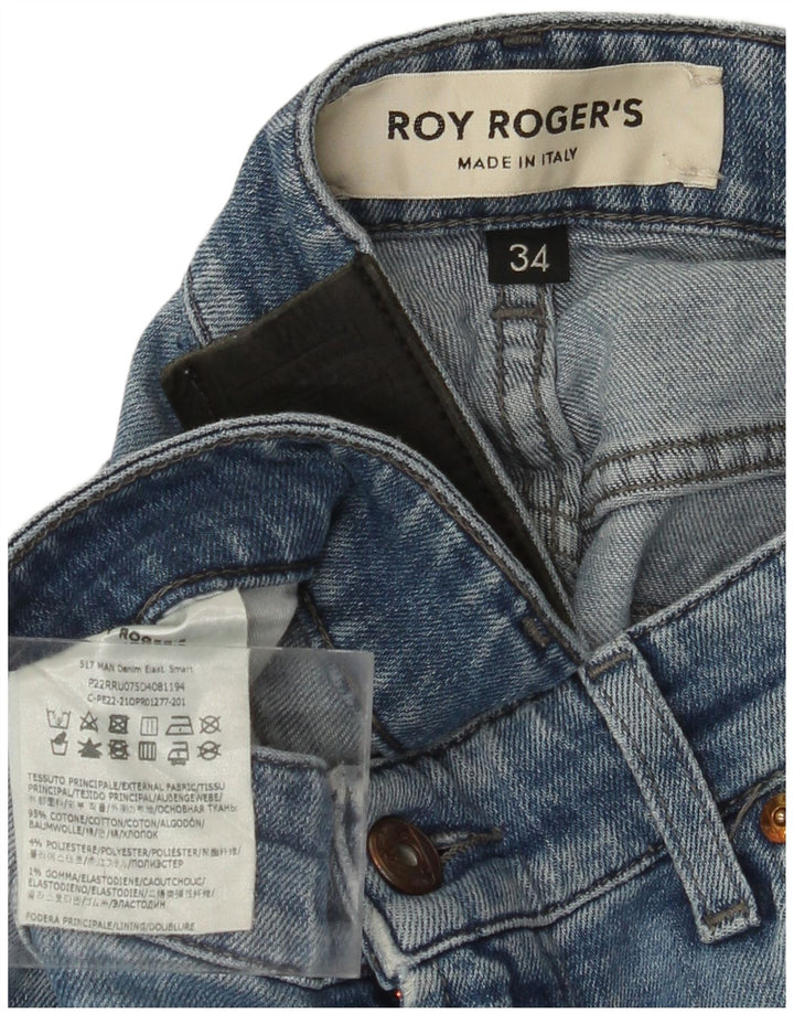 ROY ROGERS Slim Jeans til mænd W34 L34 Blå Bomuld