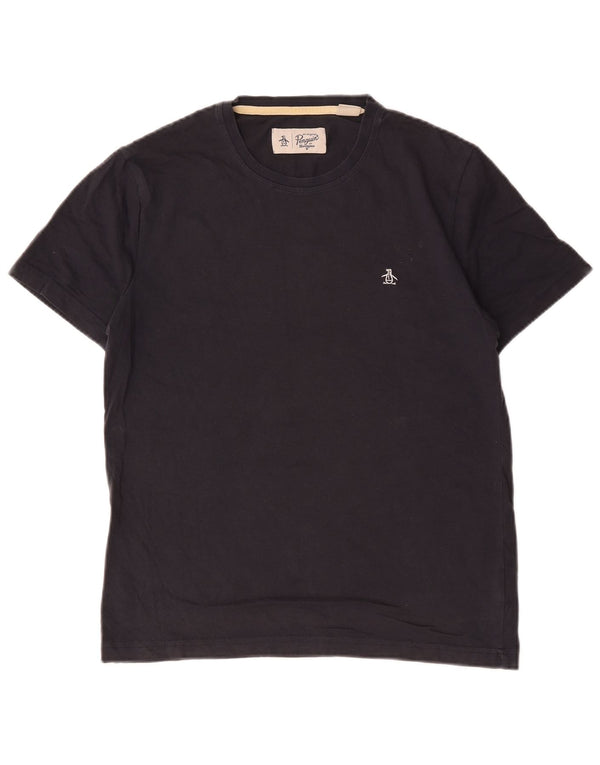 Penguin Herre T-Shirt Top Medium Marineblå Bomuld