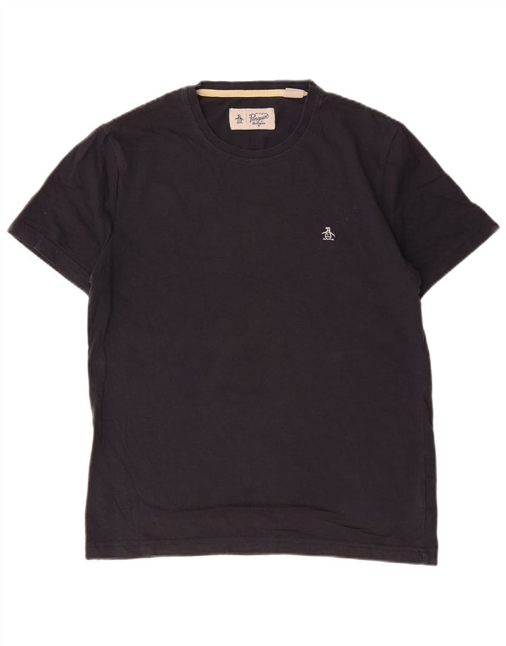 Penguin Herre T-Shirt Top Medium Marineblå Bomuld