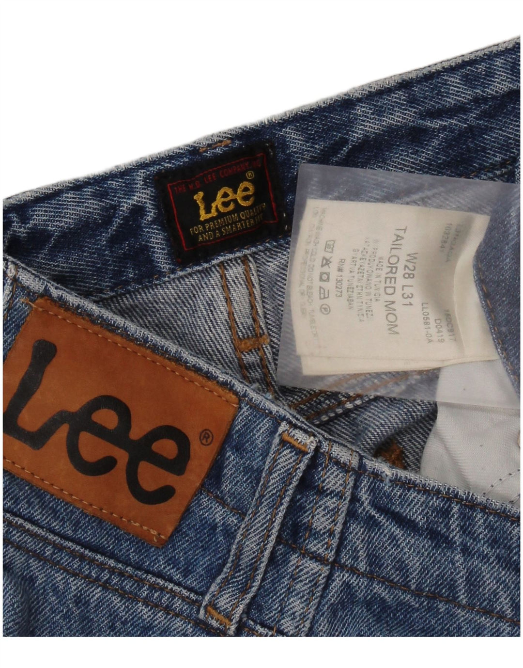 LEE Dame Mom Tapered Jeans W28 L31 Blå Bomuld