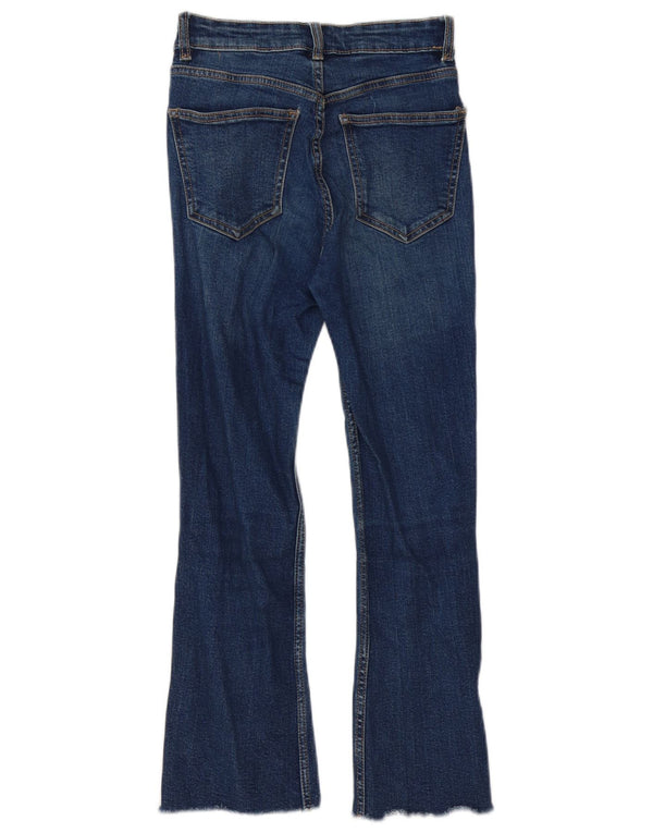 Zara Dame Flared Jeans EU 34 2XS W24 L25 Blå Bomuld