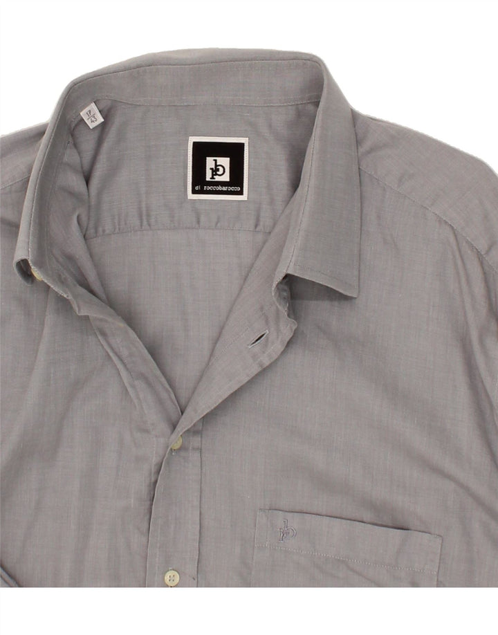 ROCCOBAROCCO Mens Shirt Size 17 43 XL Grey Vintage Roccobarocco and Second-Hand Roccobarocco from Messina Hembry 