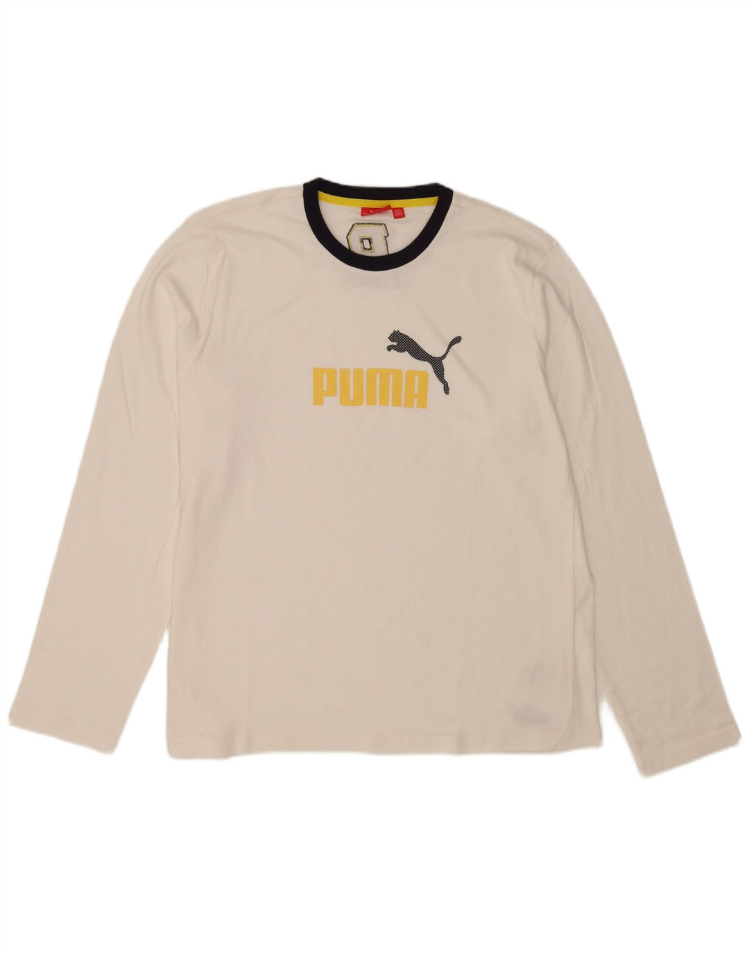 Puma Herre Grafisk Top Langærmet XL Hvid Bomuld