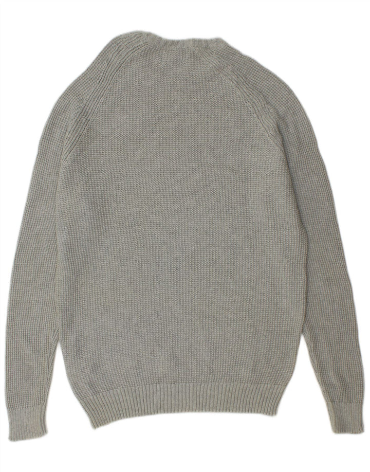 Zara Herre sweater med rund hals, mellemgrå bomuld