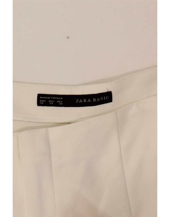 Zara Dame Bootcut Casual Bukser XL W32 L32 Hvid