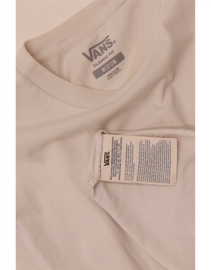 Vans Herre Classic Fit T-Shirt Top Medium Hvid Bomuld
