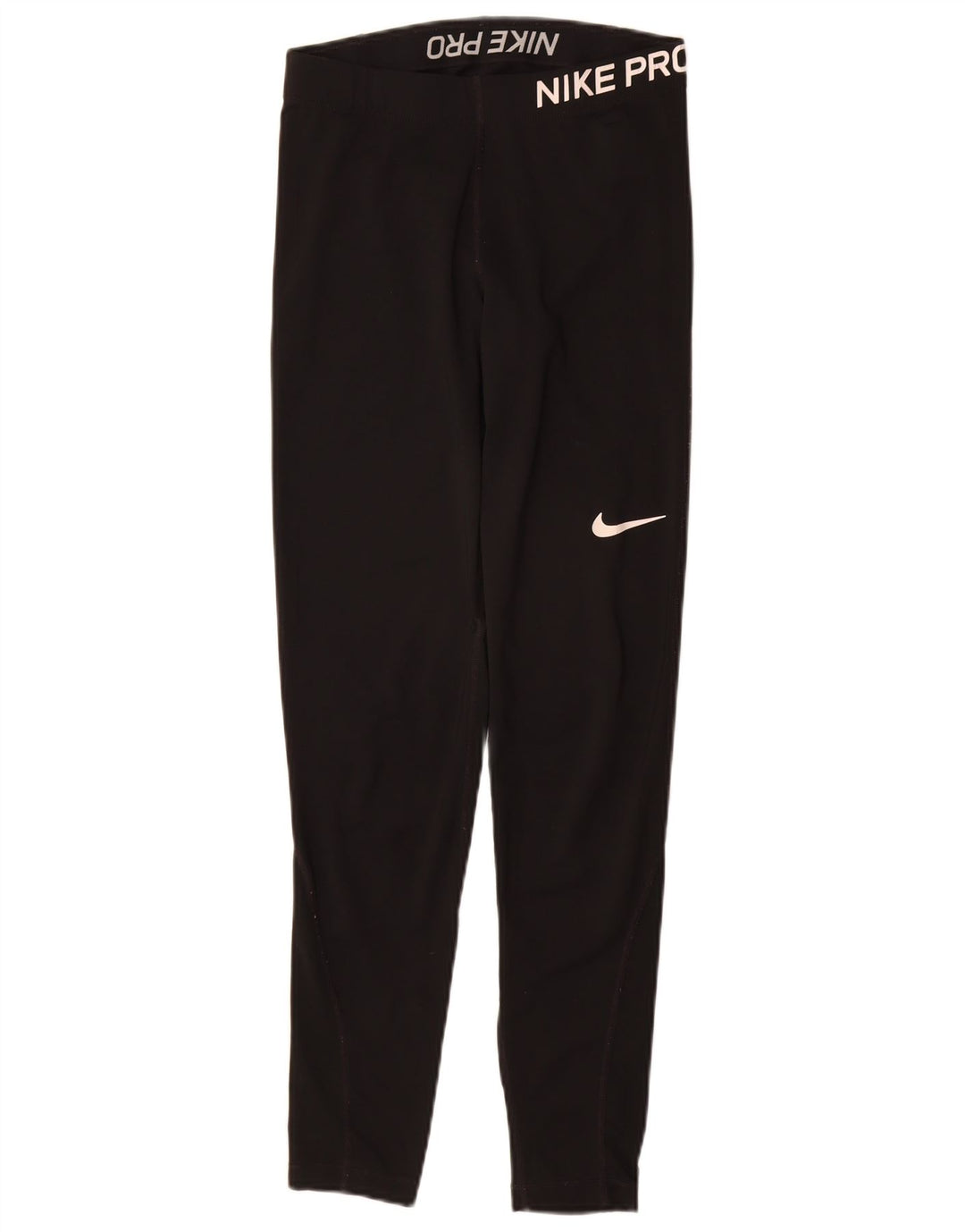 Nike Dame Dri Fit Grafiske Leggings UK 10 Small Black Polyester