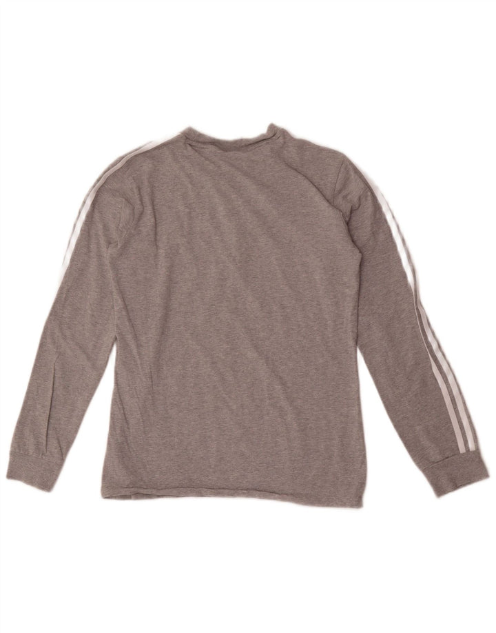 Adidas Dame Top Langærmet UK 12 Medium Grey Bomuld