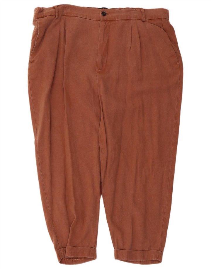 Zara Dame Capri Bukser XL W32 L22 Brun