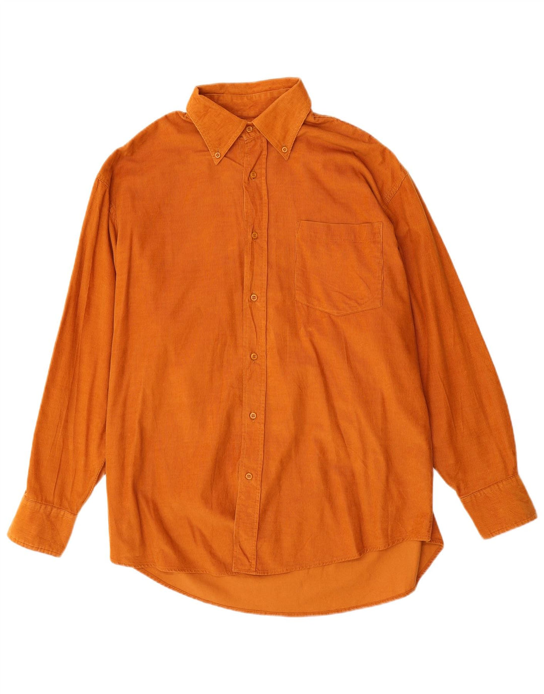 Basic Herre fløjlsskjorte Medium Orange Bomuld