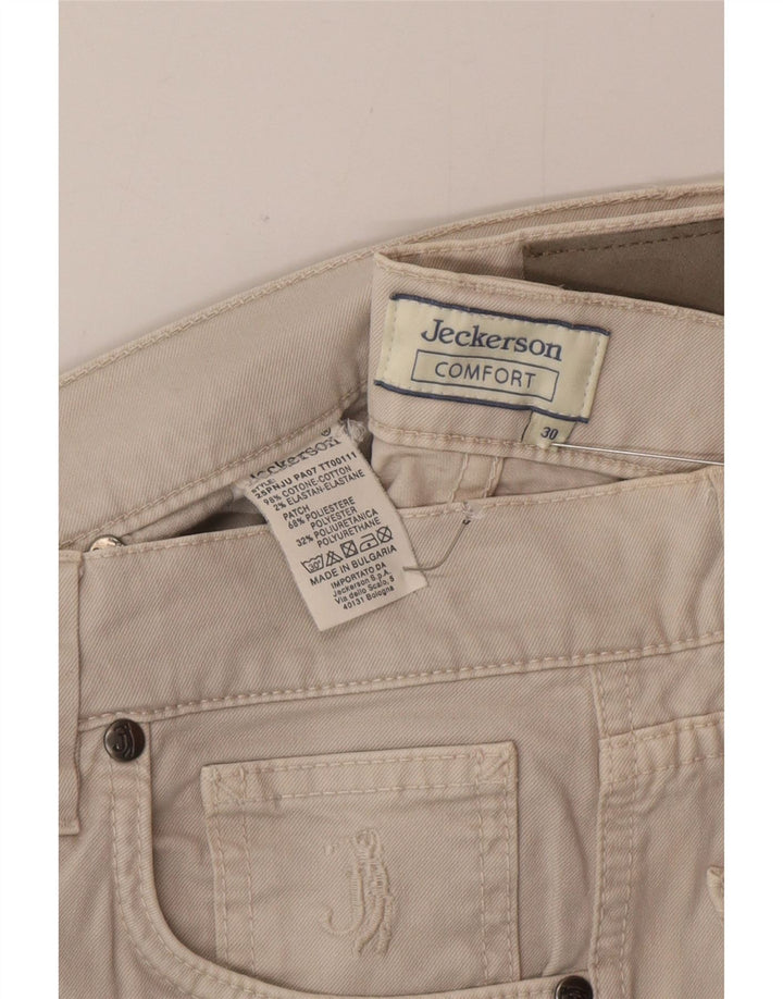 Jeckerson Herre Slim Jeans W30 L30 Beige Bomuld