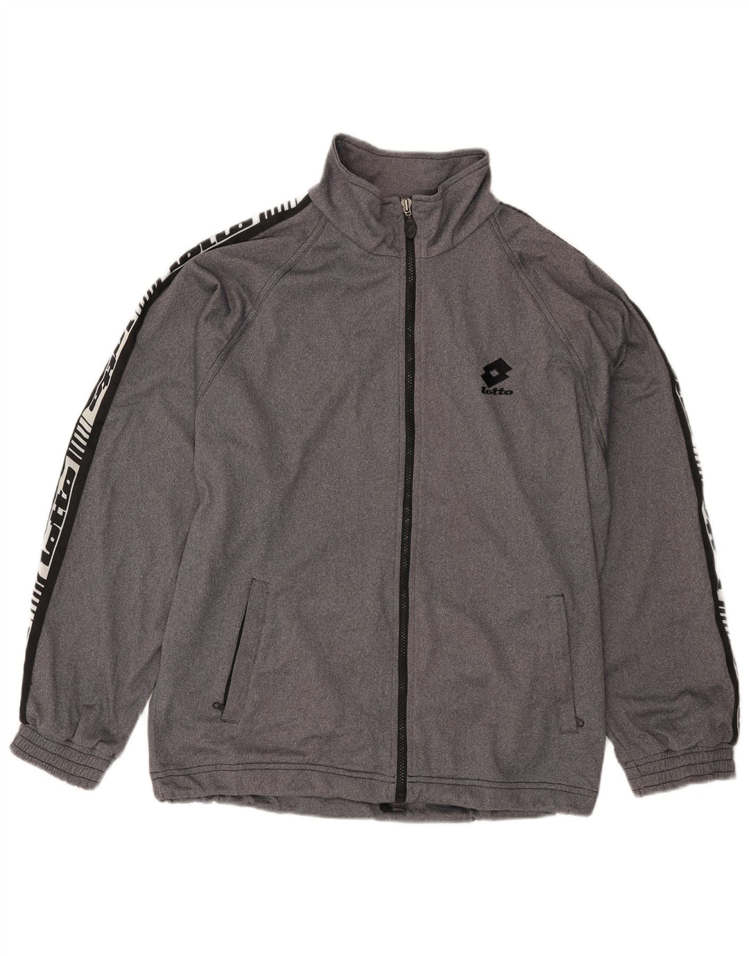 Lotto Herre grafisk træningsdragt Topjakke UK 38/40 Medium Grey Colourblock