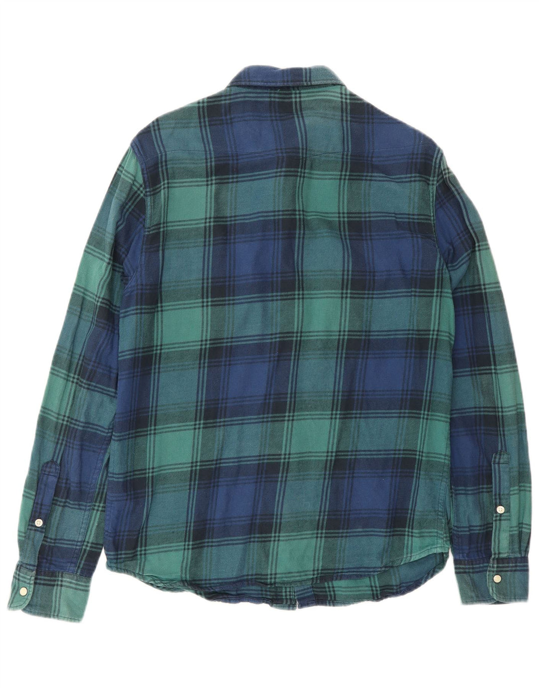 Lee Dame Flanelskjorte Medium Blå Plaid Bomuld