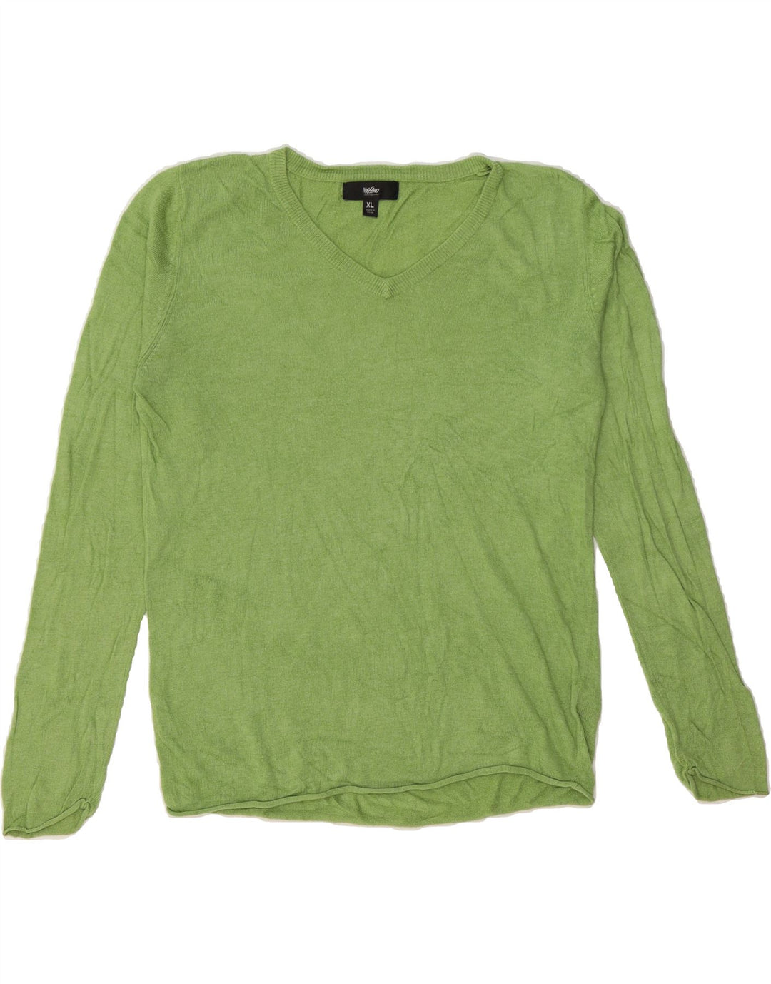 MOSSIMO Womens V-Neck Jumper Sweater UK 18 XL Green Nylon Vintage Mossimo and Second-Hand Mossimo from Messina Hembry 