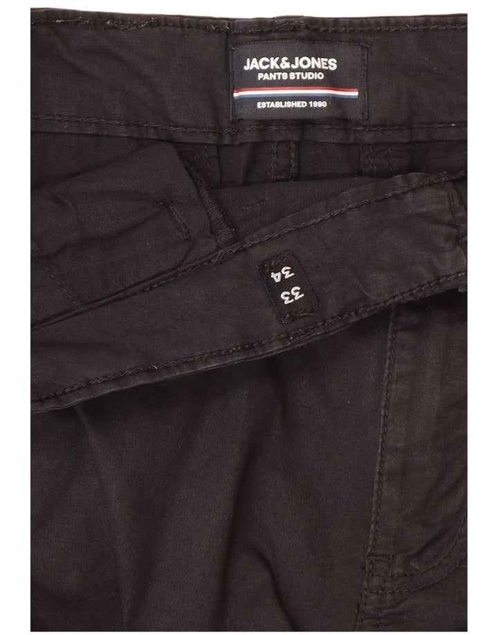 Jack & Jones Herre Slim Cargo Bukser W33 L34 Sort Bomuld
