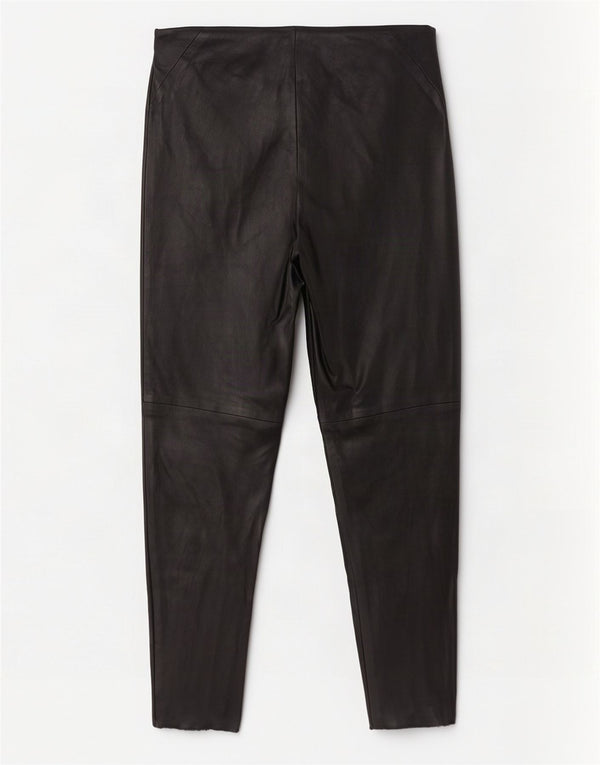 Zara Dame Skinny imiteret læderbukser Medium W28 L27 Sort Polyester