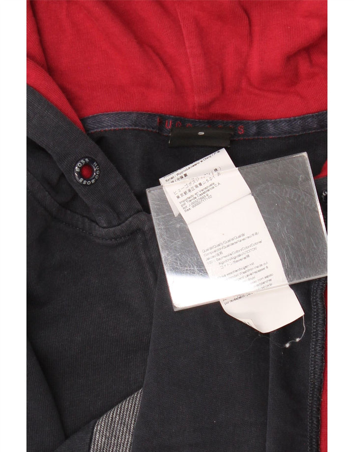 HUGO BOSS Hættetrøje med lynlås til mænd Lille marineblå bomuld