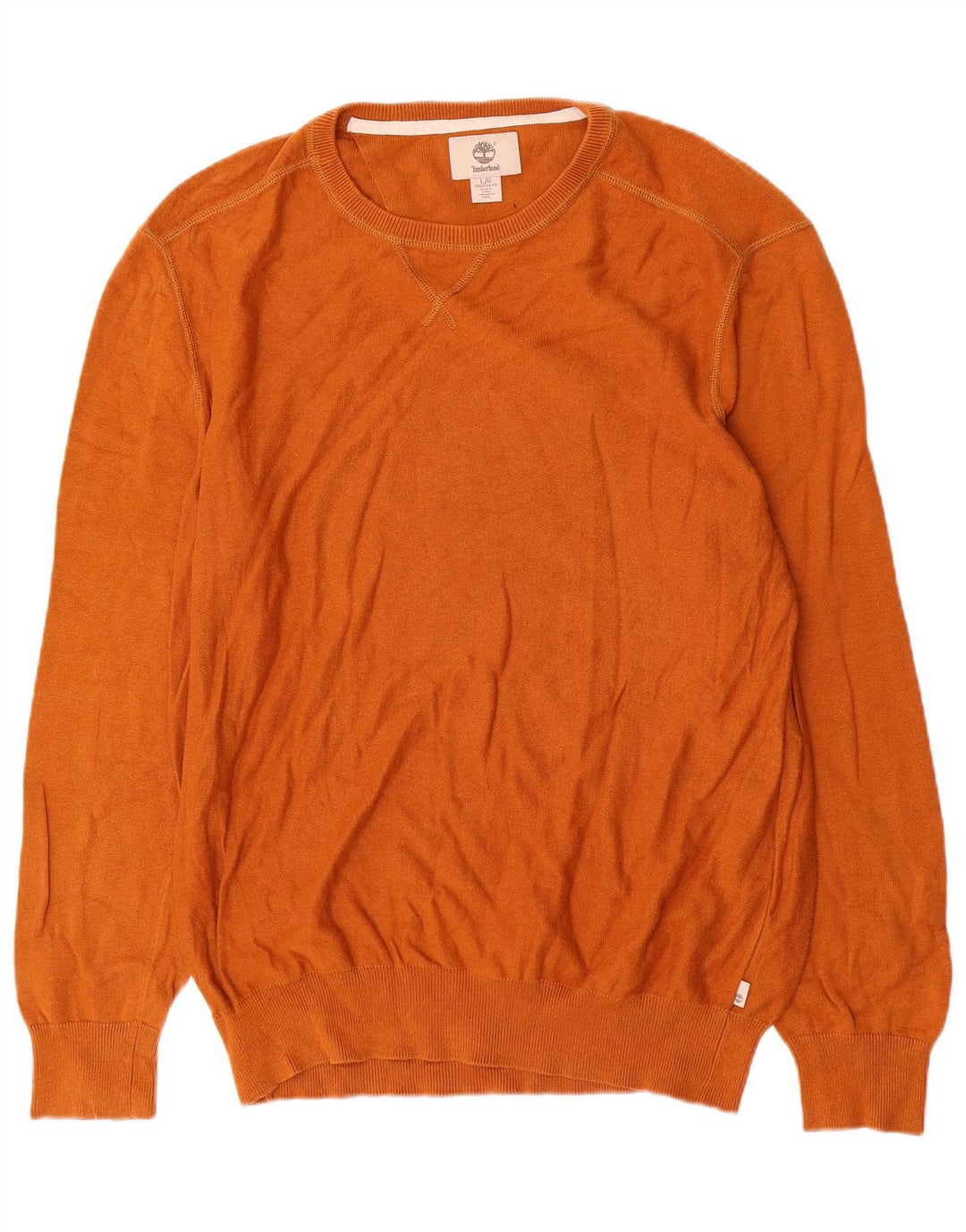 Timberland Herre Regular Fit Jumper Sweater med rund hals Stor orange bomuld