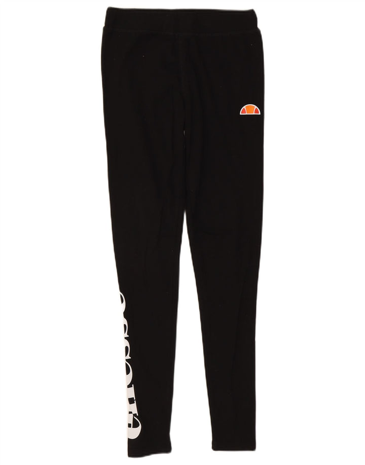 Ellesse Womens Grafiske Leggings UK 10 Small Black Bomuld