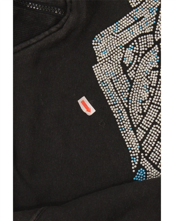 NORTONS Sweatshirt med lynlås til kvinder, UK 14 Medium Sort