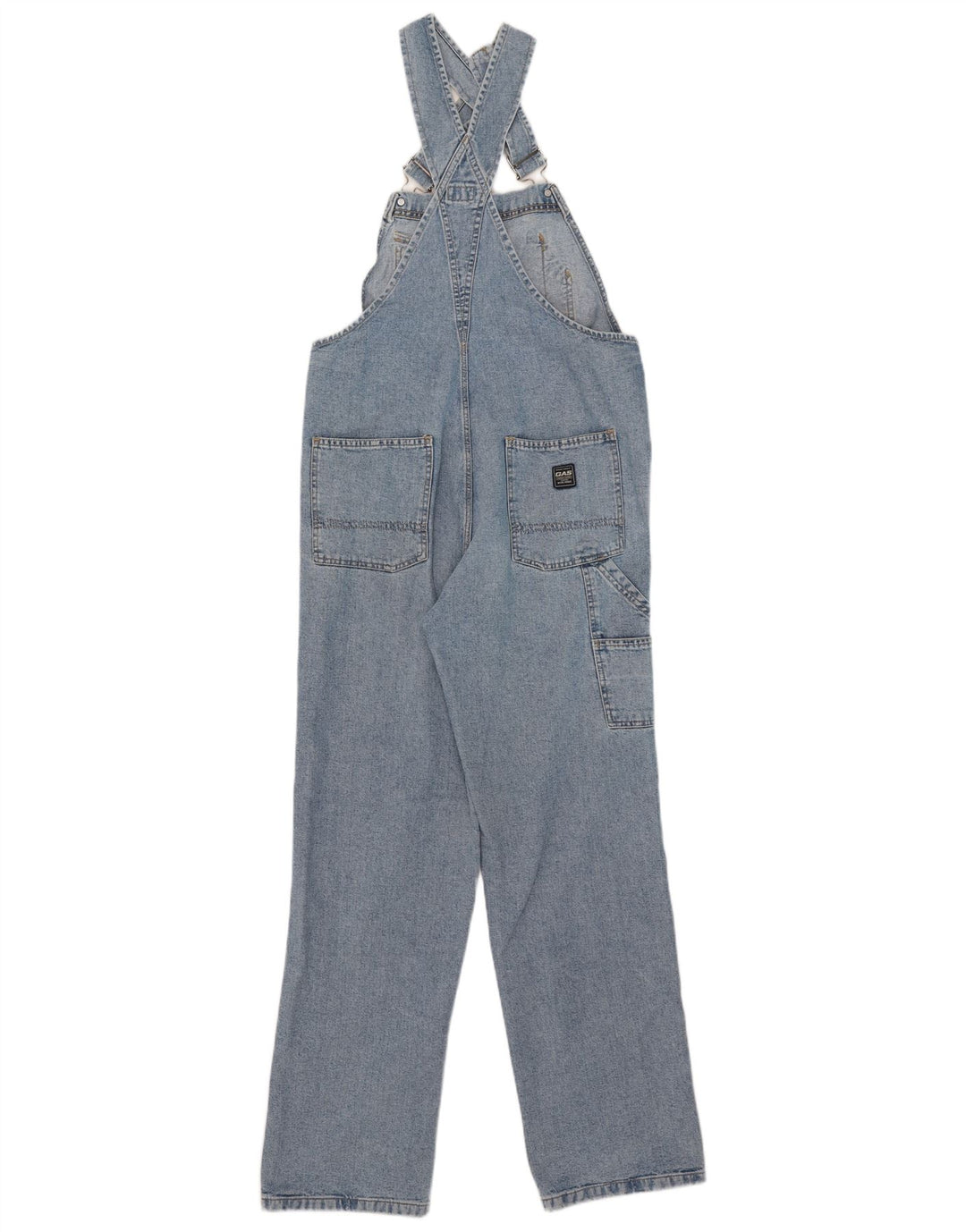 Gas Herre Cargo Dungarees Jeans Medium W34 L31 Blå Bomuld