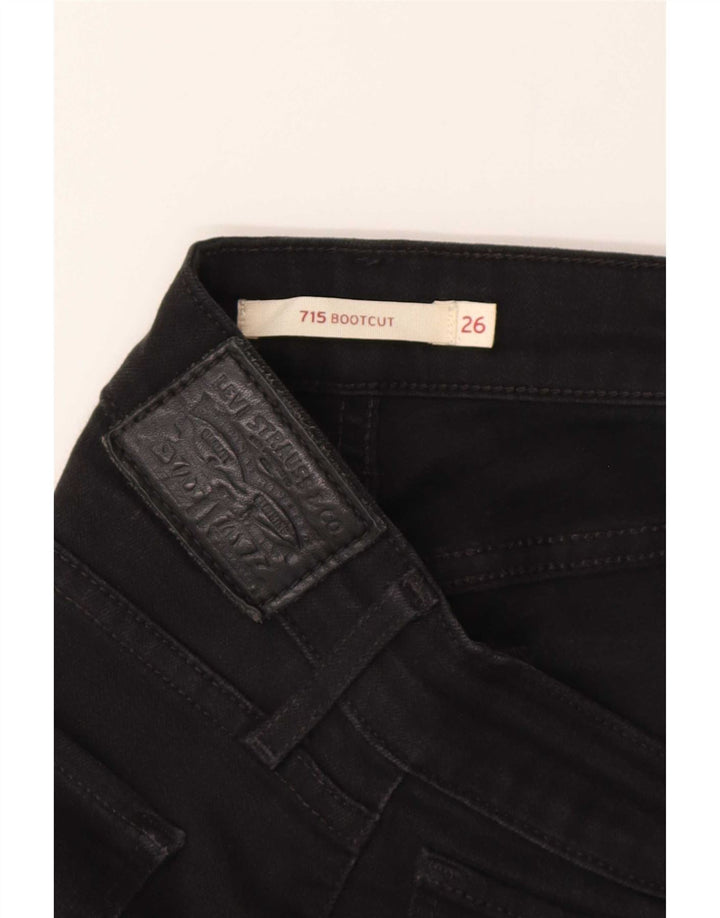 Levi's Dame 715 Bootcut Jeans W26 L30 Sort
