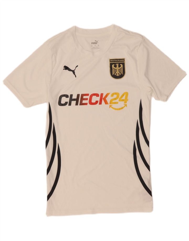 Puma Herre Deutshland Grafisk T-Shirt Top XS Hvid Polyester