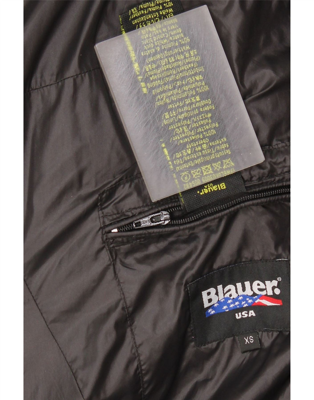 BLAUER Polstret frakke med hætte til kvinder UK 6 XS Sort polyester