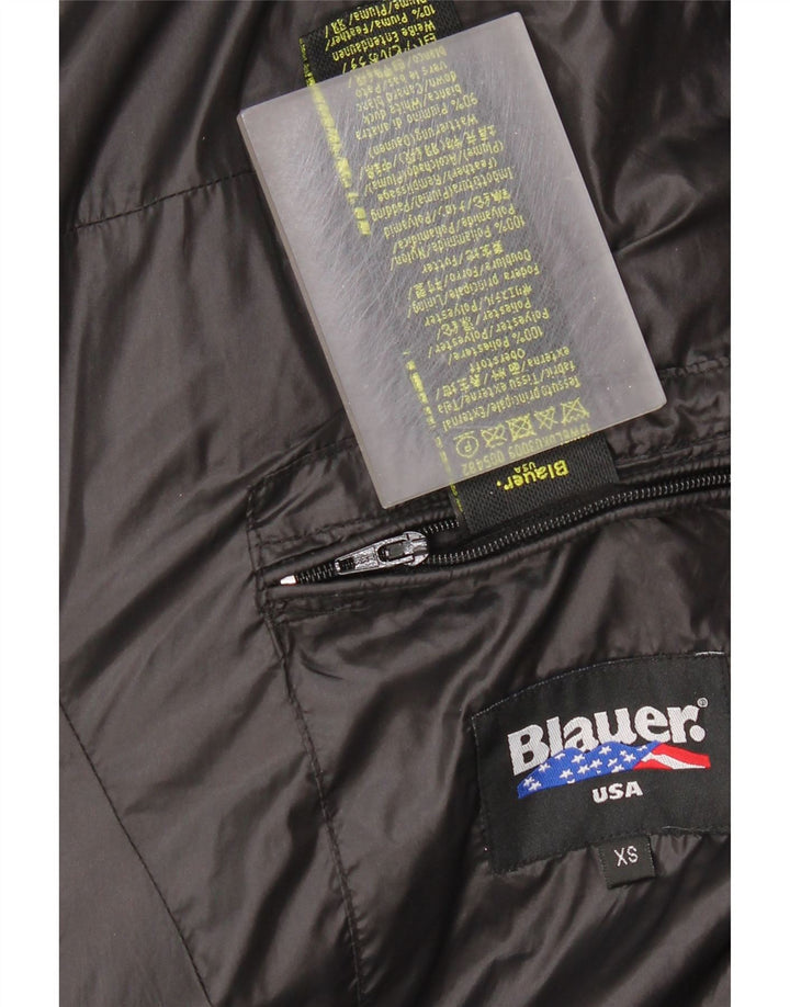 BLAUER Polstret frakke med hætte til kvinder UK 6 XS Sort polyester