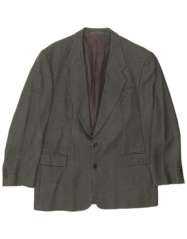 Hugo Boss Blazerjakke til mænd IT 50 Large Green Houndstooth New Wool