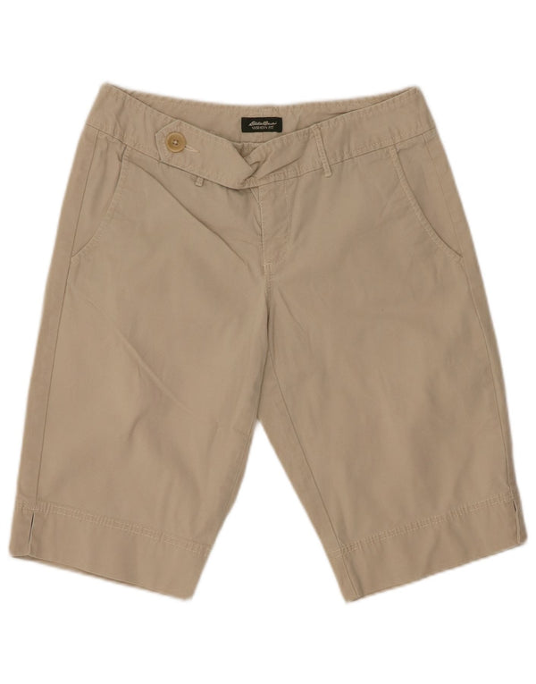 EDDIE BAUER Dame Vashon Fit Chino Shorts US 2 XS W28 Beige Bomuld