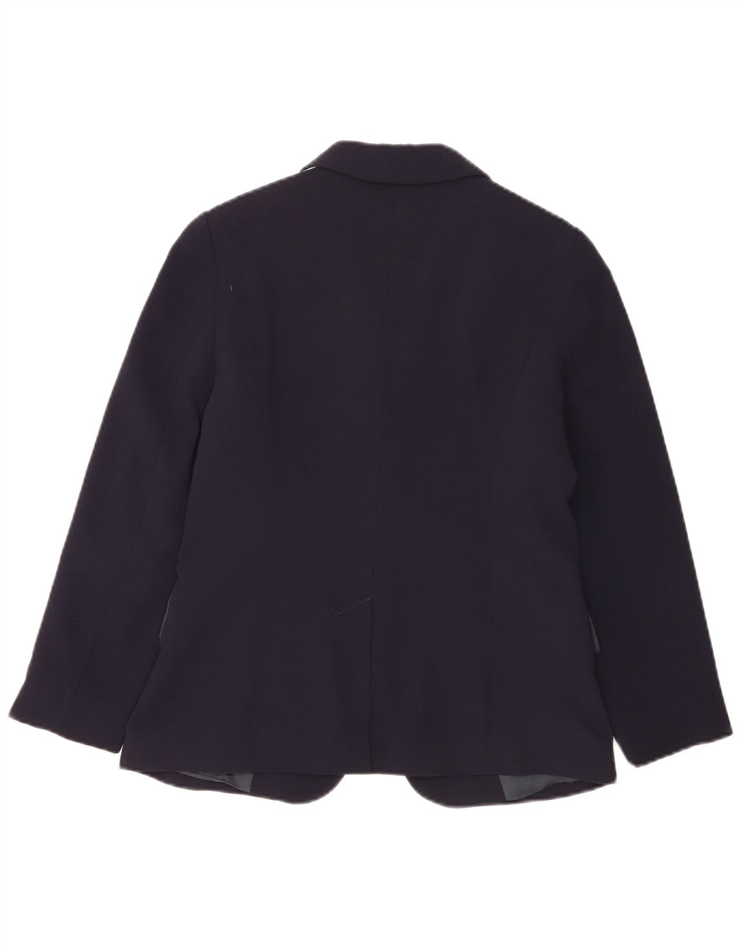 Marella Dame 2 Button Blazer Jacket UK 8 Small Navy Blue Stribet Acetat