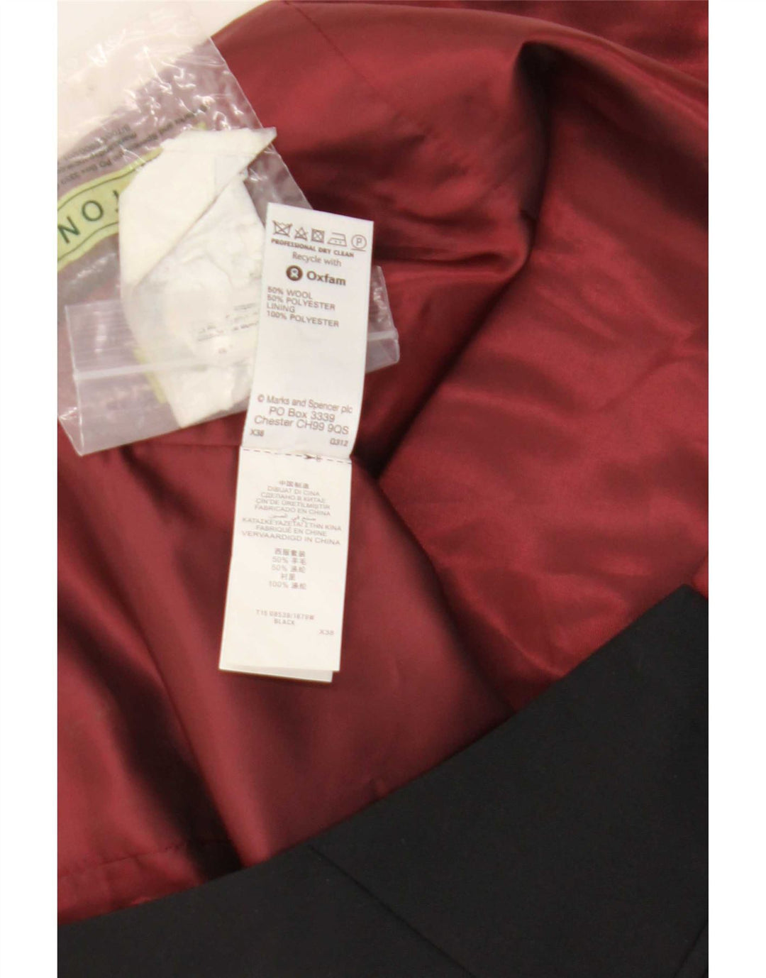 Marks & Spencer Herrevest lille sort Colourblock Uld