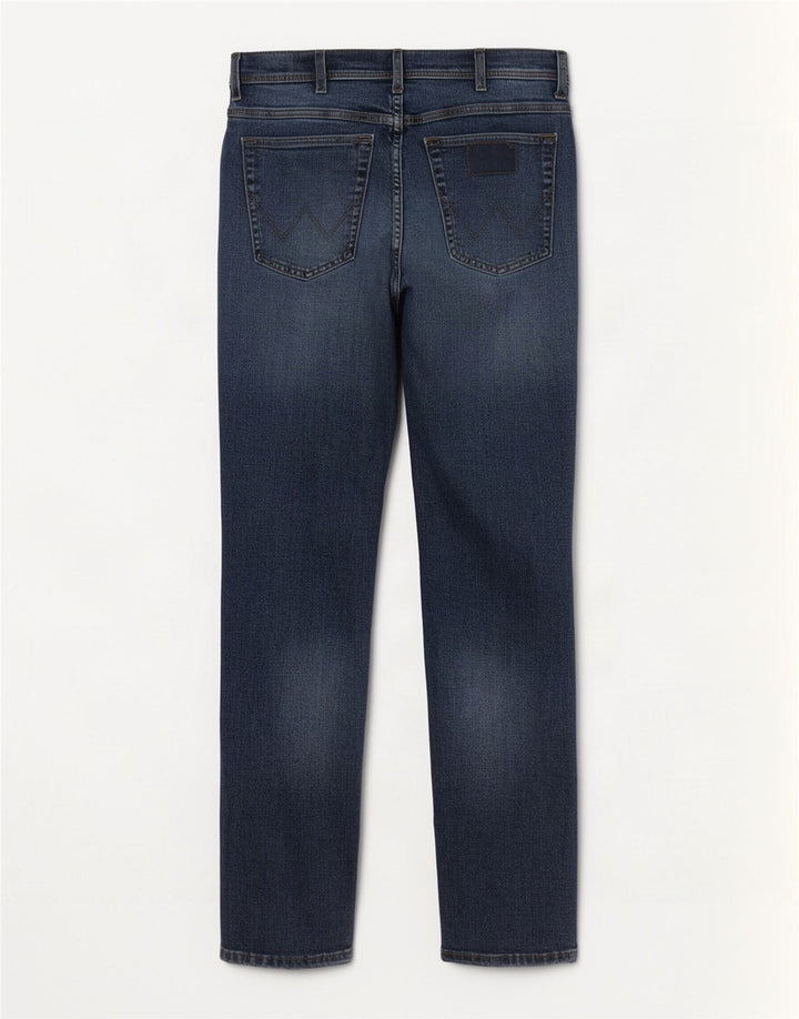 Wrangler Herre Texas Straight Jeans W38 L32 Blå Bomuld