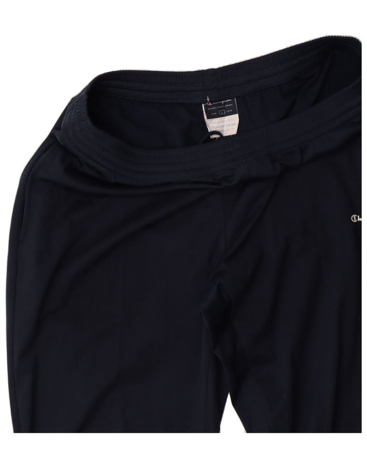 CHAMPION Mens Tracksuit Trousers Large  Navy Blue Polyester Vintage Champion and Second-Hand Champion from Messina Hembry 