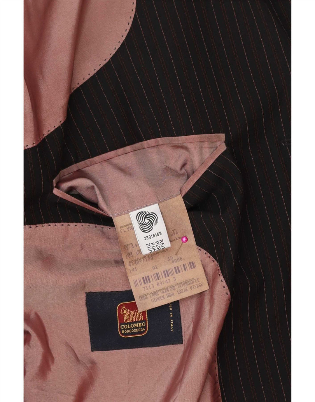 Hugo Boss Herre 3-knaps blazerjakke IT 52 XL Sort nålestribet uld klassisk